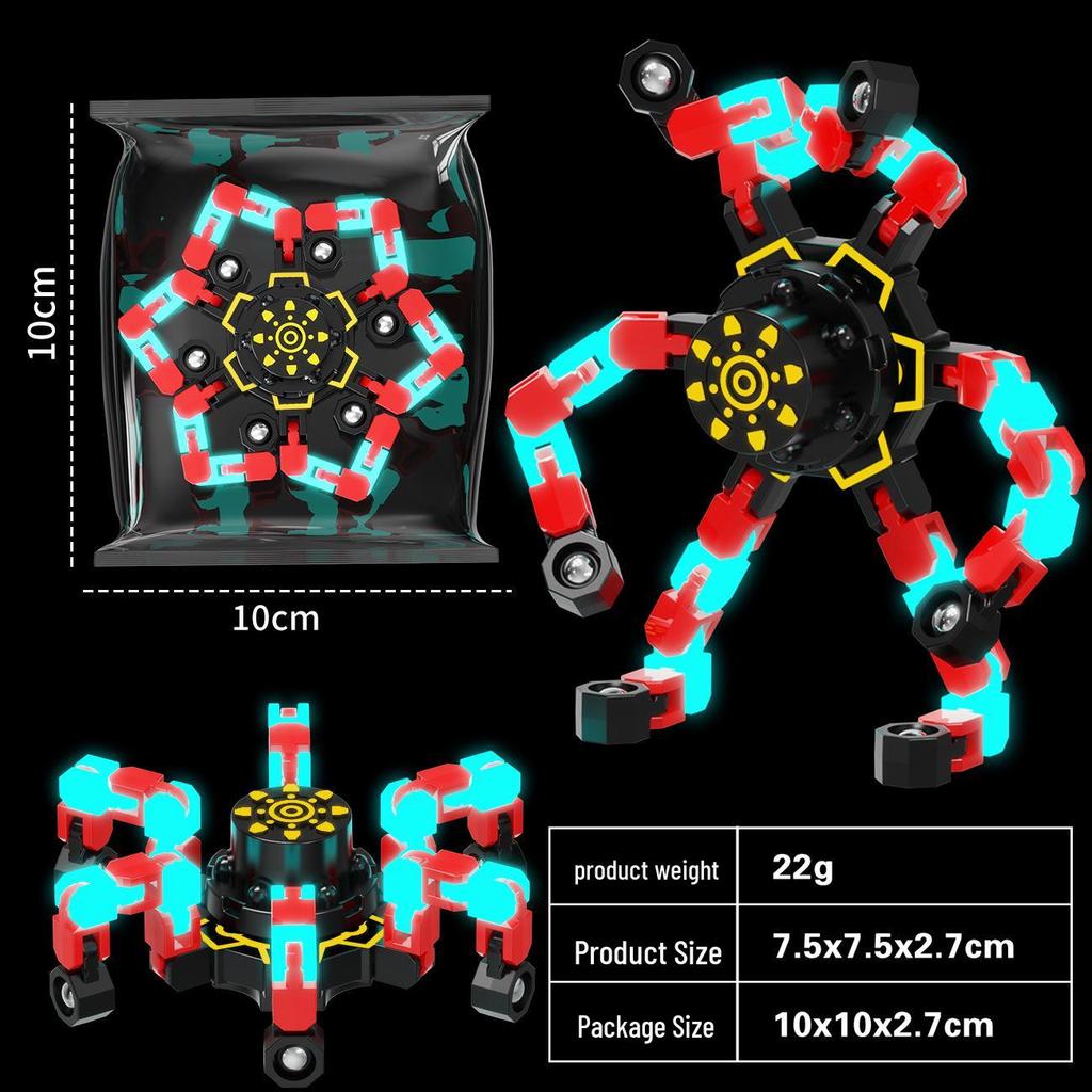 Деформируемая светящаяся игрушка-гироскоп: Образовательный механический фиджет для детей