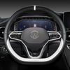 D-образный чехол на руль автомобиля для VW Sharan Passat Caddy Touran Tiguan 2015-Teramont Atlas T-Roc T-cross 2017-