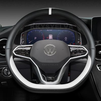 D-образный чехол на руль автомобиля для VW Sharan Passat Caddy Touran Tiguan 2015-Teramont Atlas T-Roc T-cross 2017-