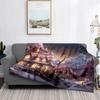Home Decoration Plush Throw Sofa Blanket Bedspread Bed Fluffy Soft Blankets Decor Plaid Modern Halloween Merry Christmas Winter