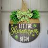 Happy ST Patricks Day Sign Door Hanger 30x30 Cm DIY Crafts Wall Decor Hanging Ornament Wood