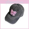 Bow Cotton Stylish Duckbill Cap Sun Protection Baseball Cap With Brim Curved