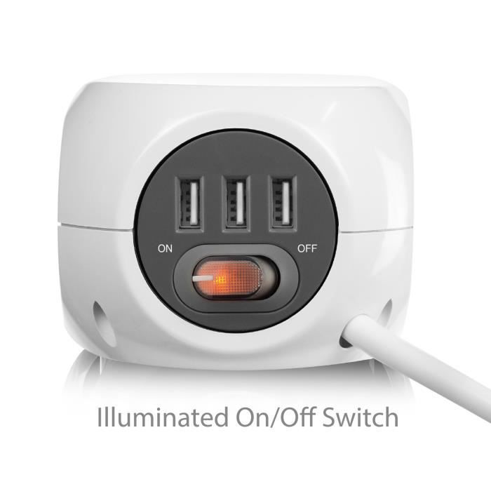 Ewent EW3939 сетевой фильтр 1,5 м 3 розетки(s) CA Внутренний Белый