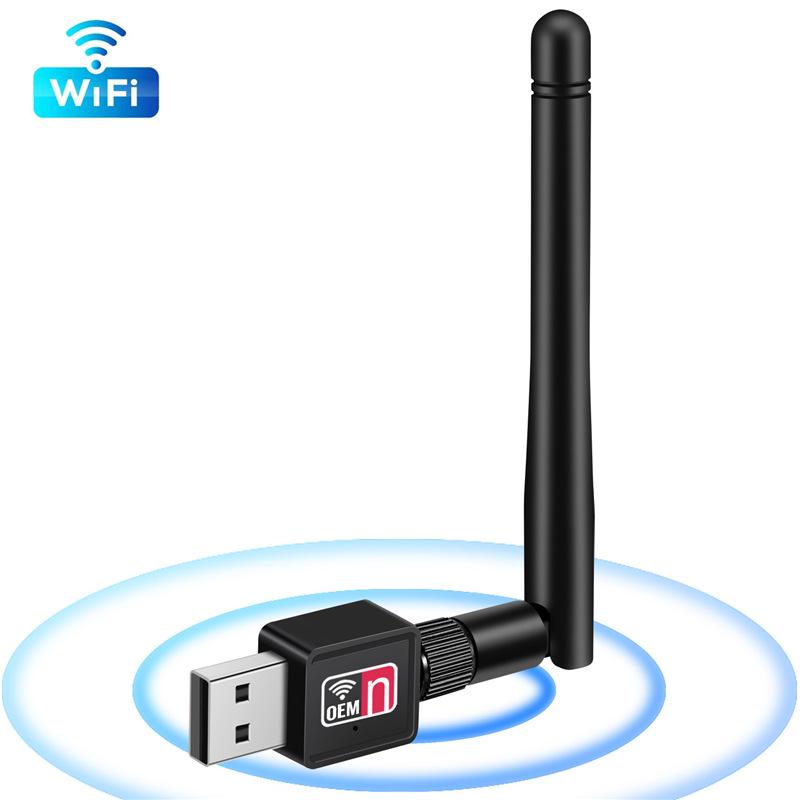Мини беспроводной сетевой адаптер USB WiFi с внешней антенной (150 Мбит/с, RTL8188)