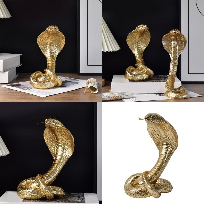 Resin Cobras Statues Figurines Retro Snake Statue Figurines Sculptures Tabletop Centerpieces Home Decors Collectibles