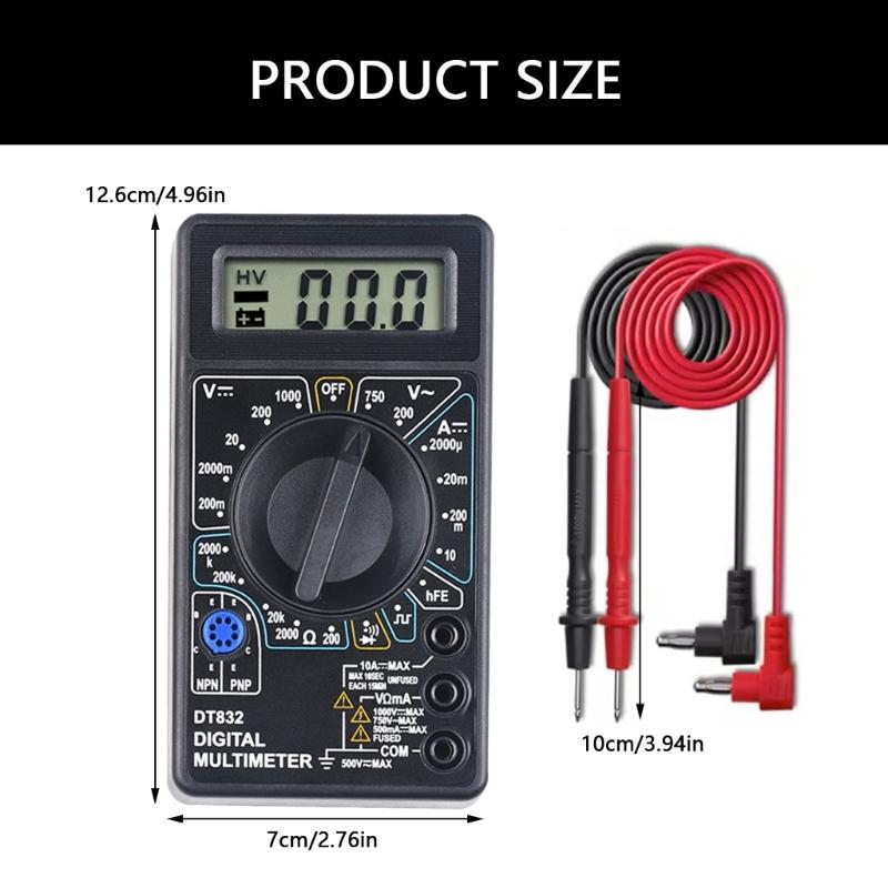 Small LCD Digital Multimeter with Frequency Counter Auto Ranging Function ABS for Electronic Repair & Maintenance