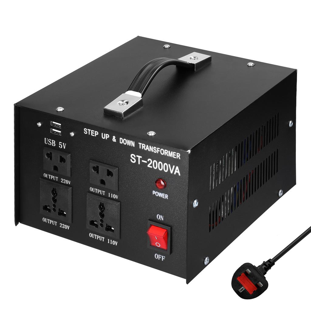 Step Up&Down Transformer Compact Size Voltage Converter 2000VA Portable Home Electrical Appliances
