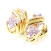 [F6854] - Gold Plated Earrings 'Exquise' Lavender