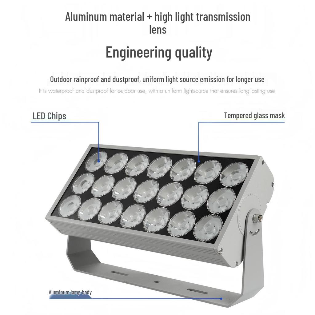 LED Floodlight Outdoor Waterproof Spotlight for Wall, Pillar, or Tree