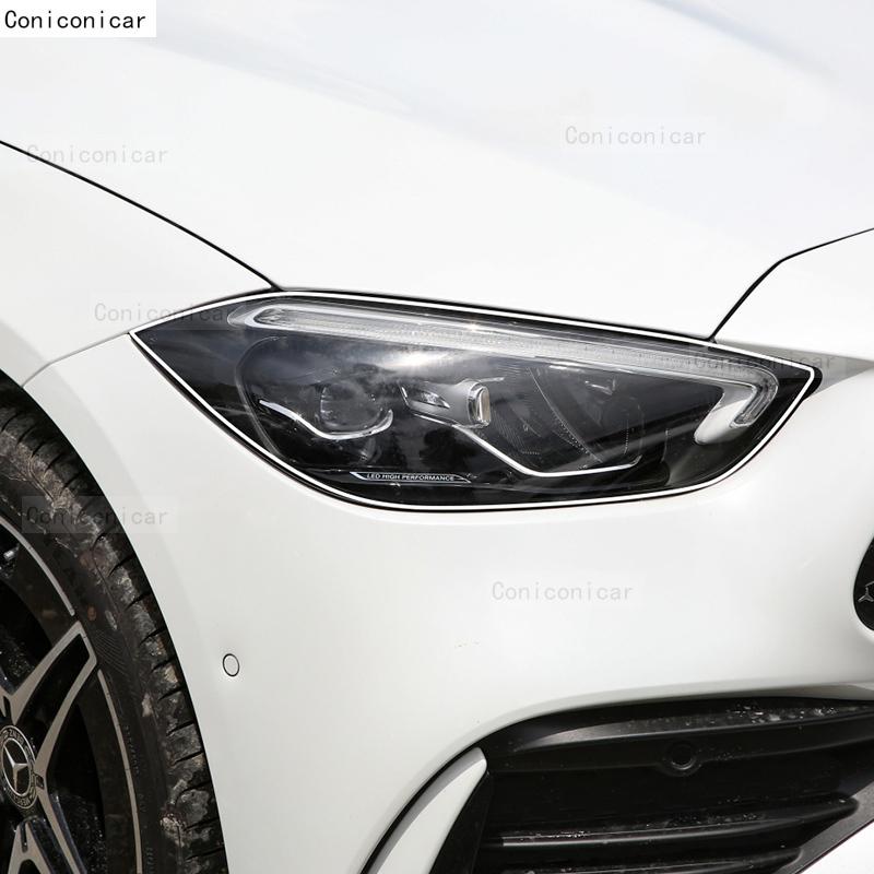 Car Headlight Protection Transparent Anti-Scratch Protective Film TPU Stickers For Mercedes Benz C Class W205 W206 2015-