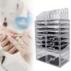 Transparent Acrylic Desktop Nail Art Makeup Storage Case Organizer Storage Box4pcs