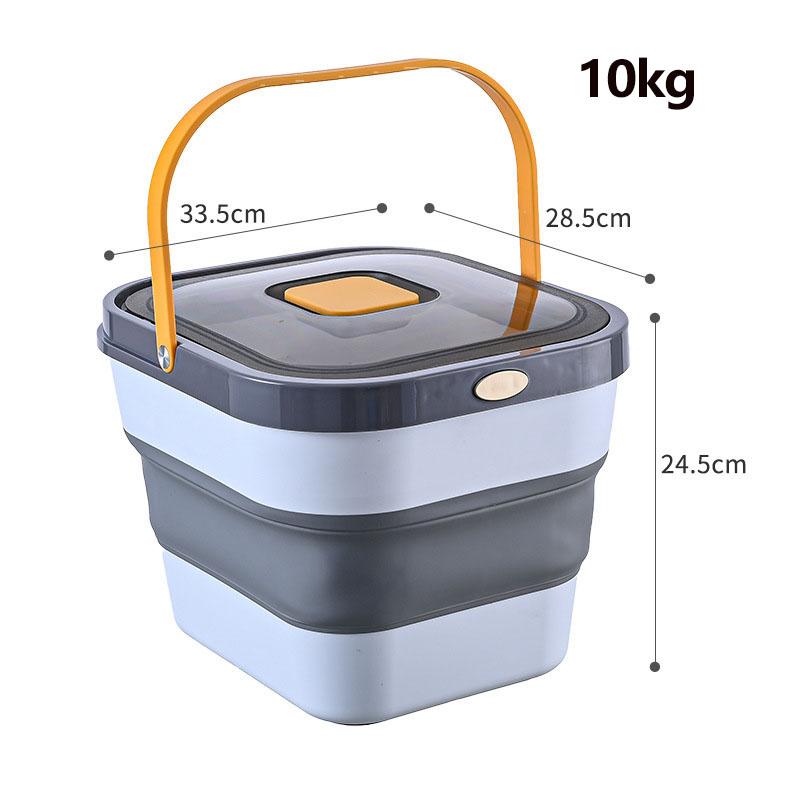 Foldable Pet Food Storage Containers, Large Capacity, Airtight, Dog, Cat, Dry Food Storage, Sealed Bucket, Pet Accessories