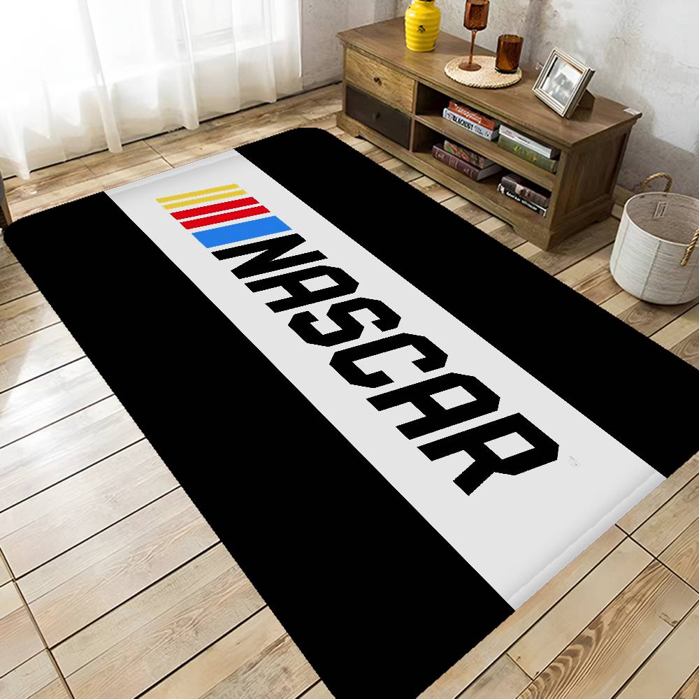 N-NASCARS Racing Car Bathroom Mat INS Style Soft Bedroom Floor House Laundry Room Mat Anti-skid Welcome Doormat