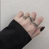 Trendy Punk Hip-Hop Dark Retro Index & Pinky Ring – Fashionable Street Style Jewelry.