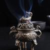 Антикварная курильница для благовоний буддийская мини-курильница для благовоний Кирин ретро медный держатель для благовоний из сандалового дерева украшение для дома и офиса