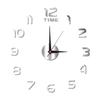 Mirror Large Wall Clock Modern DIY Sticker Office Home Shop Decor