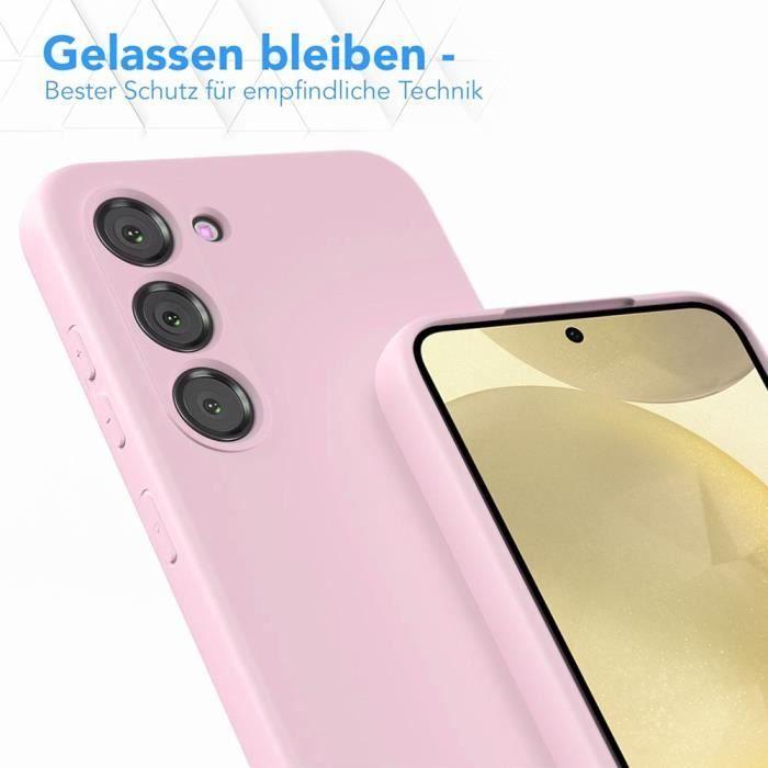 Coque Silicone - Booling - pour Samsung Galaxy S24 Plus - Rose Clair - Antichoc - Ultra Slim