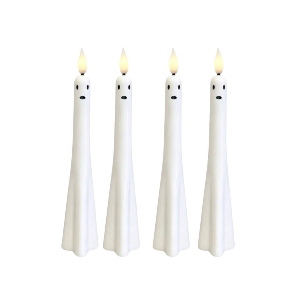 Realistic Flickering Halloween Electronic Candles Spooky Battery Operated LED Flameless Candles Light Sensitive Switch
