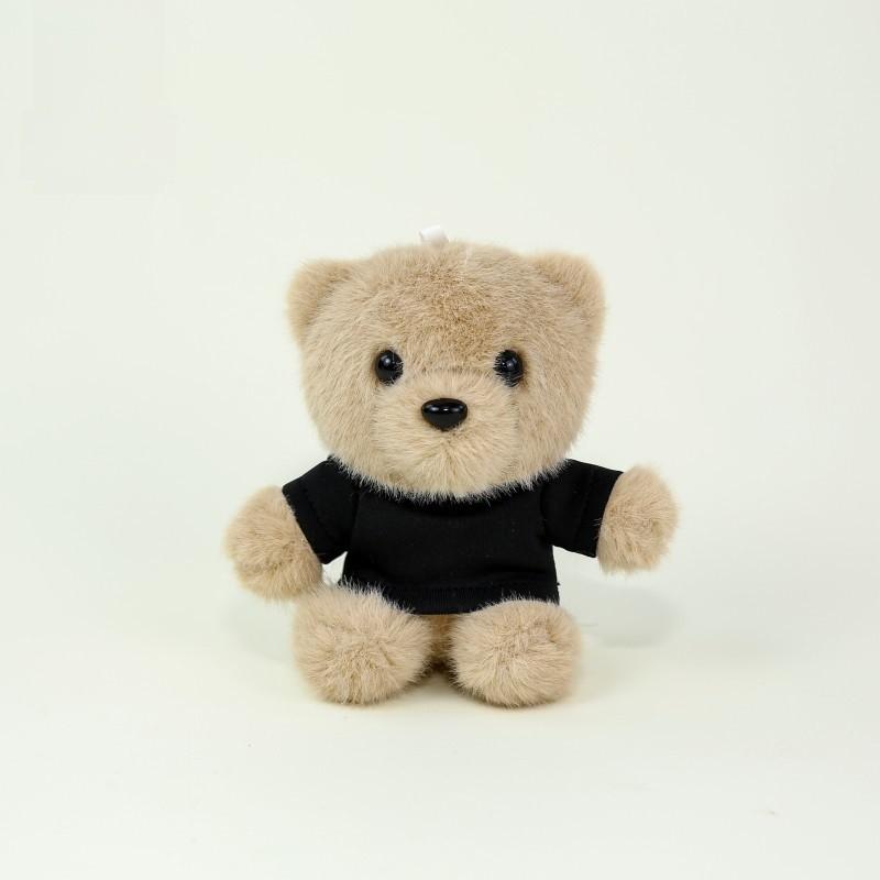 Teddy Bear Plush Toy Keychain With Printing For Gift And Decoration