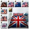 3D Luxury Family Bedding Single Double Bed Full Size US.EU Flag Printed Pillowcase and Quilt Cover 2/3 Pieces of Microfiber Comfortable Quilt Cover