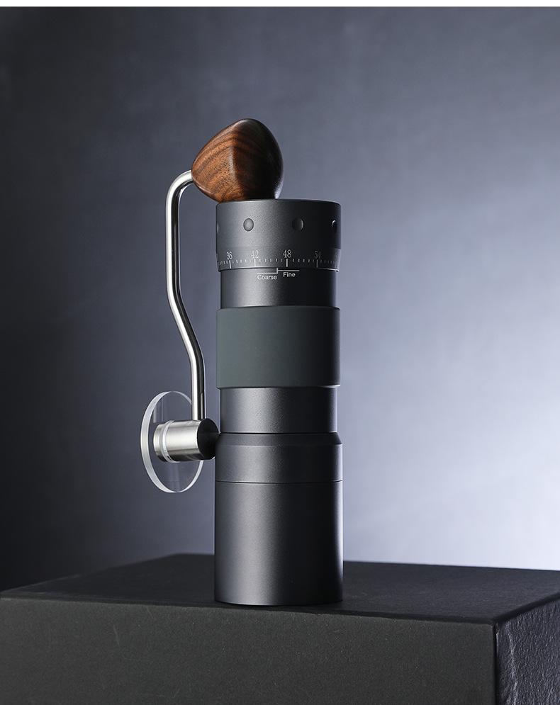 Stainless Steel Hand-Crank Coffee Grinder with External Adjustment for Italian Coffee