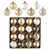 Valery Madelyn Christmas Pack of White Christmas Tree Proposal Wedding Store Elegant Ornaments, 6cm, 16, Gold, Platinum, Decorations, Decorations,