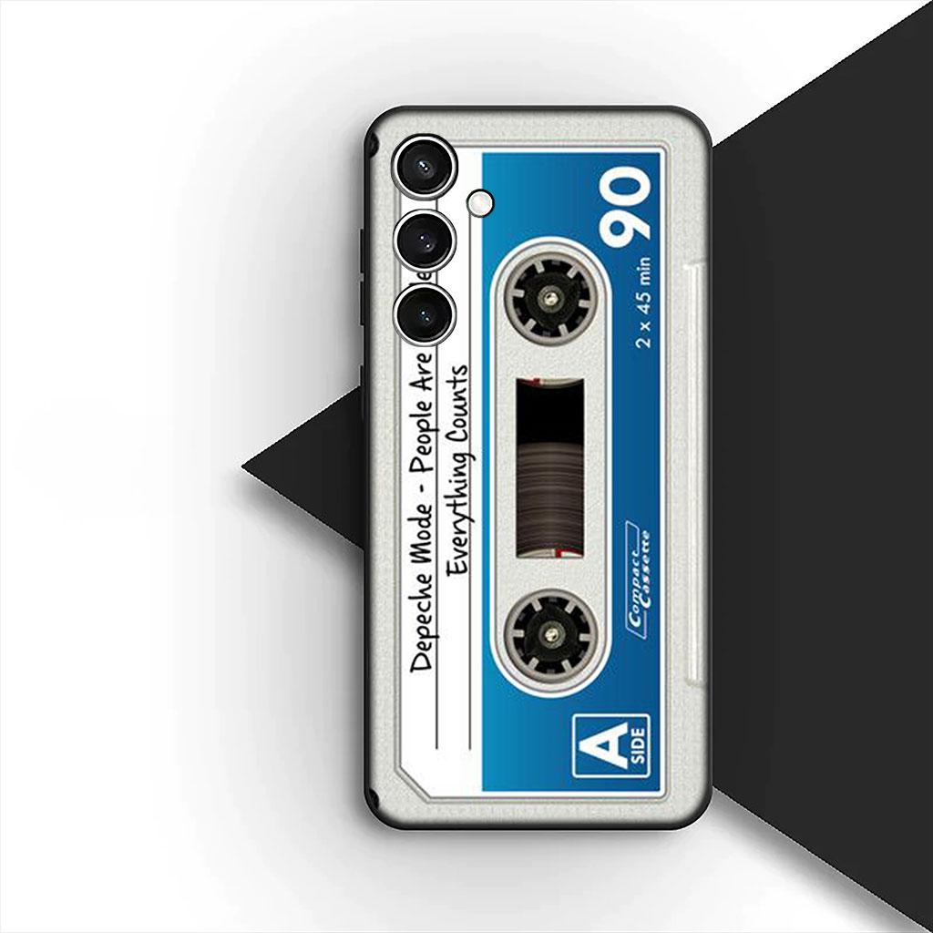 Phone Cover for Samsung Galaxy S22 S21 S20 FE Ultra Plus A07 A17 A15 A16 A25 A57 A37 Case Retro Camera Vintage Cassette Tape