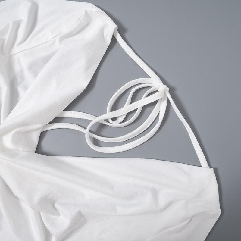 YYFS Женская мода повседневная весна осень однотонный принт длинный рукав одно плечо блузки и рубашки