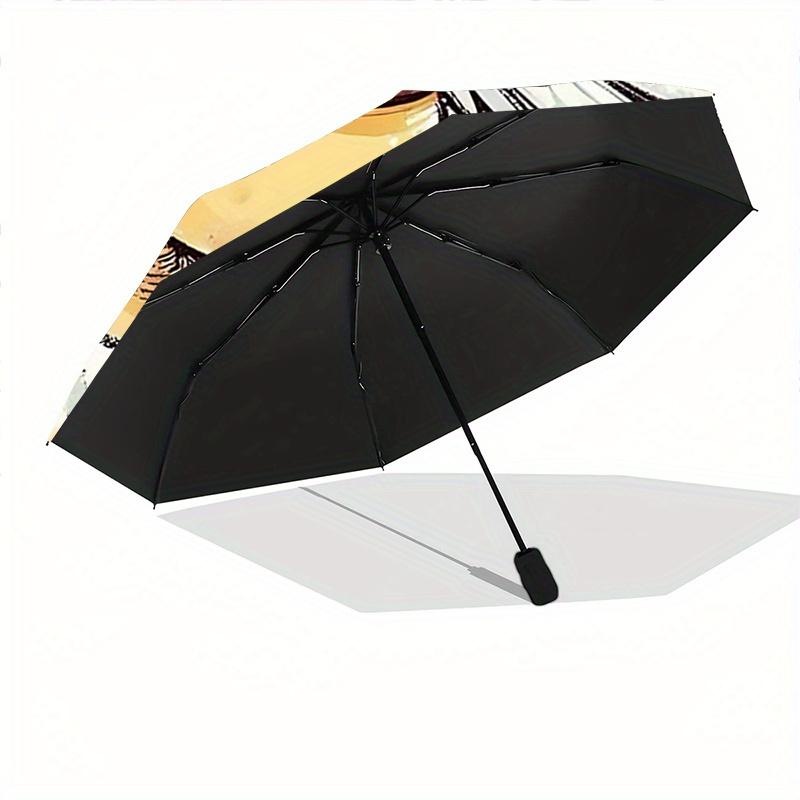 1pc Cupid Winnie the Pooh Automatic Opening and Closing Umbrella - Lightweight 3-Fold Design, Suitable for Fans, Travel, Daily Use - Officia