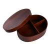 Wooden Lunch Box Picnic Japanese Bento Box for School Kids Dinnerware Set Round Square Lunch Box