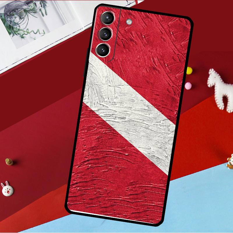 Diver Down Diving Flag Funda For Samsung Galaxy S26 S25 S24 S22 S23 Ultra Plus S20 S21 FE S9 S10 S25 FE Phone Case