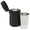 4Pcs/set Stainless Steel Hip Flask Cup Portable 30Ml/70Ml/150Ml Wine Cups with Leather Case Outdoor Tableware Mini Coffee Tea Beer Cup