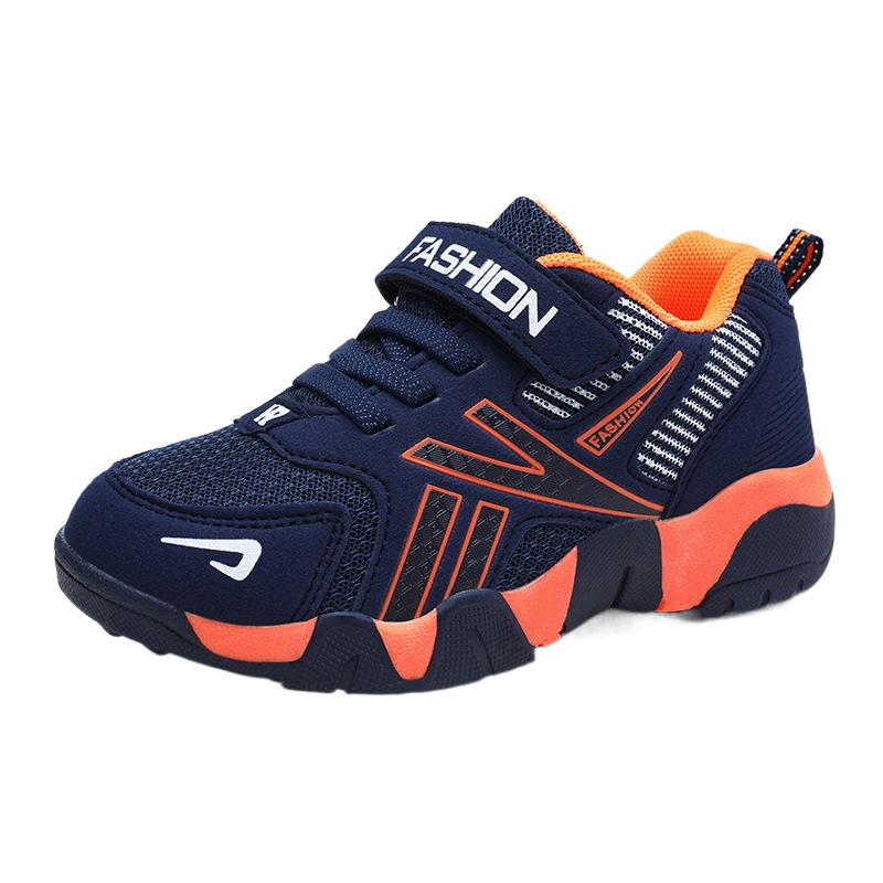 Children's Shoes 24 Spring and Autumn Boys Mesh Shoes 6-12 Years Old Lightweight Breathable Soft-soled Student Running Sports Shoes