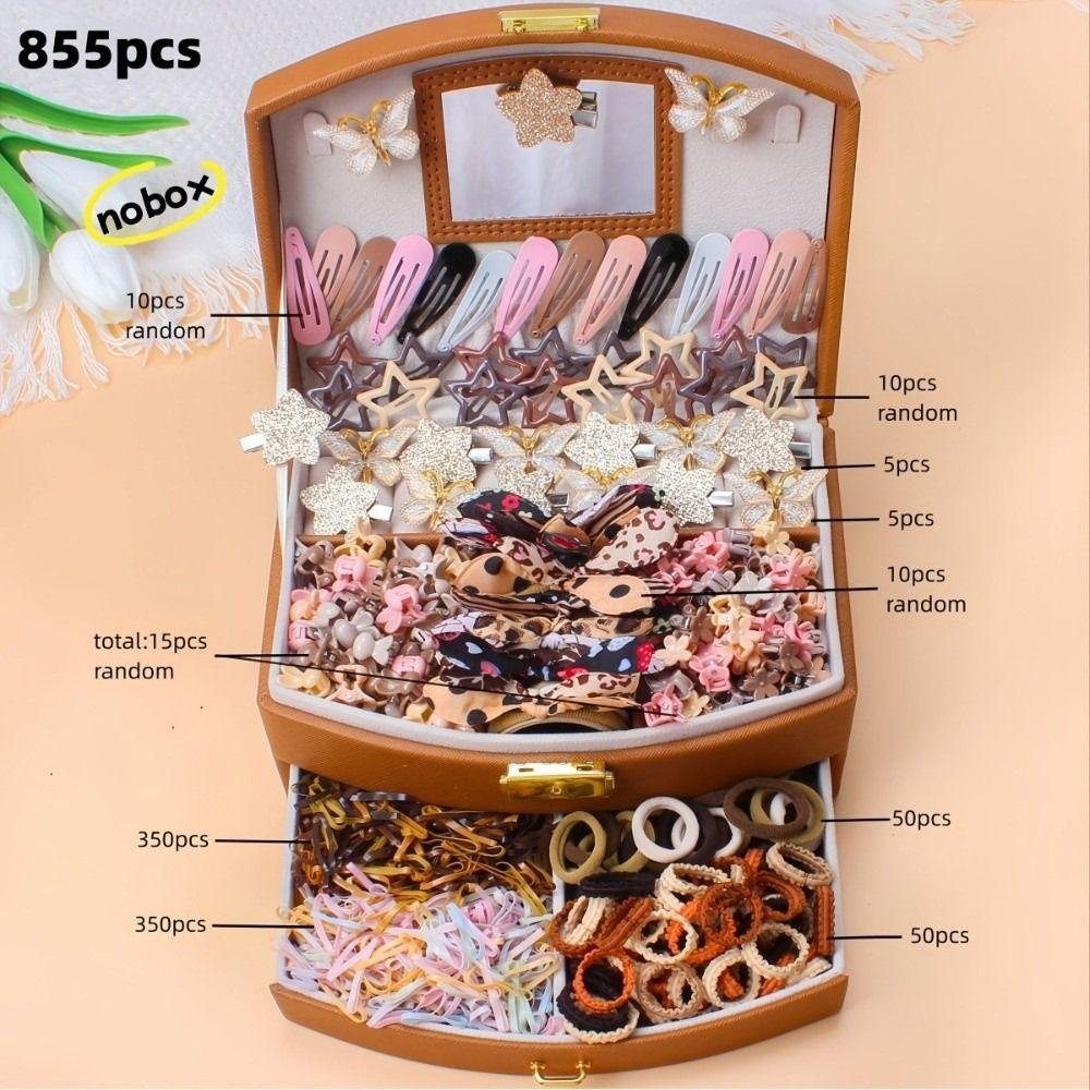 Elastic Hair Clips Set Lightweight Bow Barrettes New Girls Hair Accessories Set Kids Hair Styling