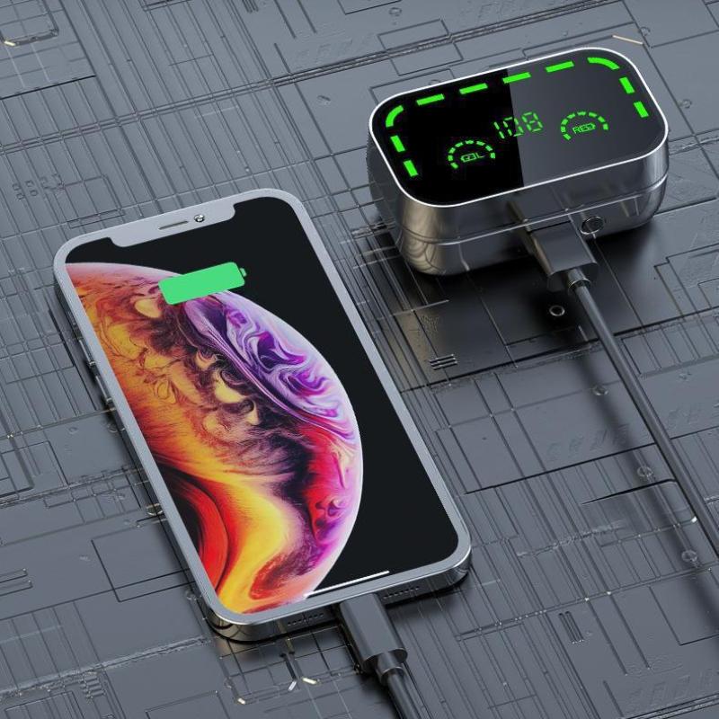 New Product Bluetooth Headset TWS 5.3 Mirror Large -screen Intelligent Number Showing Movement In -ear Headphones