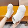 Women's Platform Ankle Boots Wedges Super High Heel Boots 14CM Spring Autumn Thick Bottom White Women's Shoes Casual Short Botas