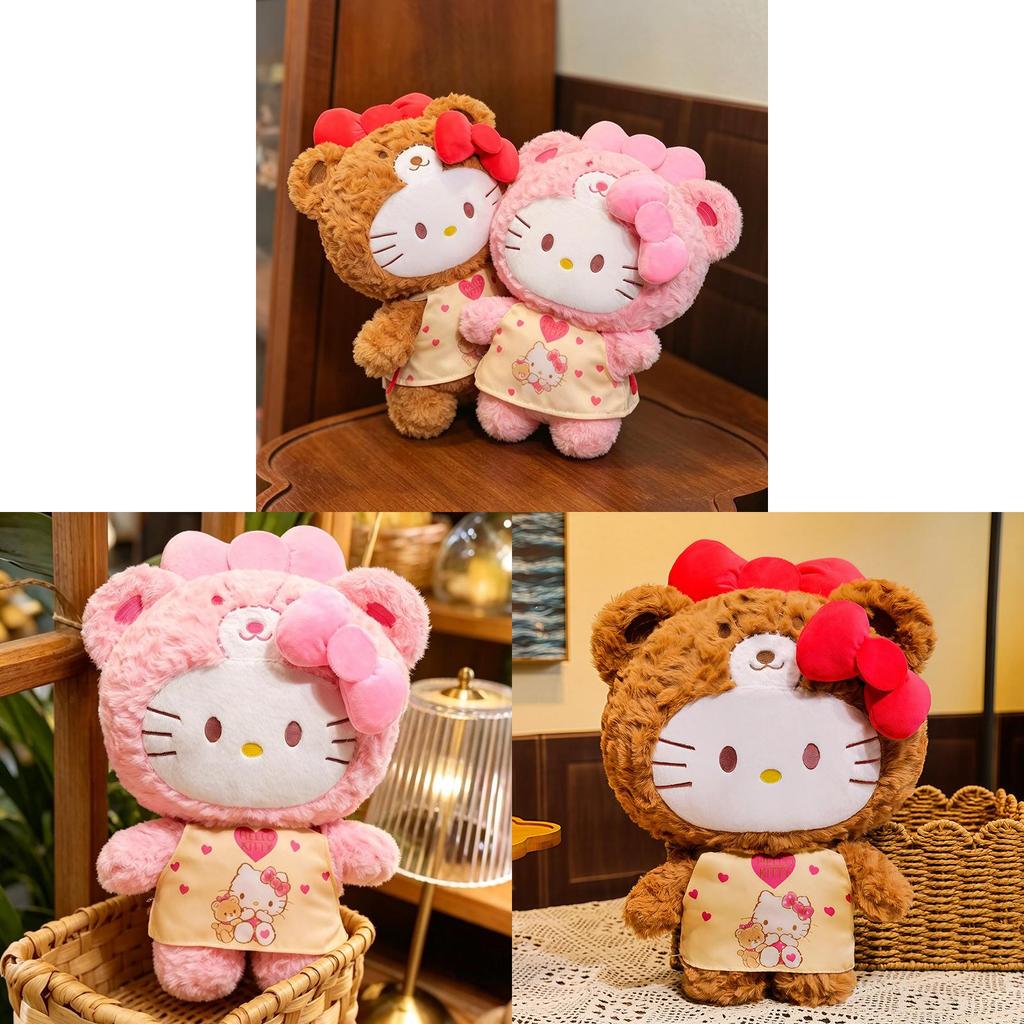 Hello Kitty Soft Toy With Rabbit Fur Material For Kids Bedroom And Playroom