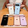 Роскошный чехол Love Heart из мягкого силикона TPU для Google Pixel 9 PRO XL 8 8A 7A, тонкий, с гальваническим покрытием, мягкий, однотонный, ударопрочный защитный чехол