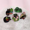 Adorable Cat And Flower Design Brooch Unique Alloy Badge Charming Gift For All