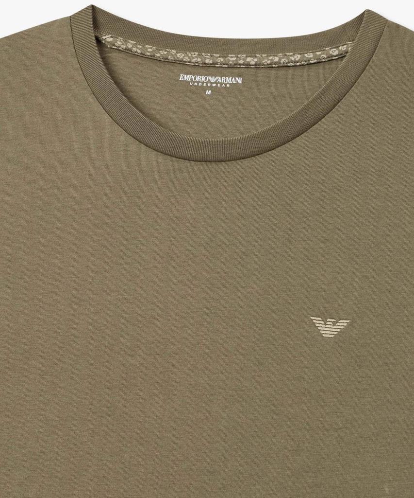 EMPORIO ARMANI UNDERWEAR Men'S Mixed Pattern Print Jersey Pajama Set_Khaki 0816139150