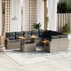 VidaXL Garden Lounge Set with Cushions 10 Pcs, Patio Sofas, Patio Furniture Set, Outdoor Furniture, Grey 3273678
