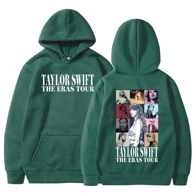 Autumn and winter new American high street Taylor couple with the same spoof character letter graffiti hooded sweater