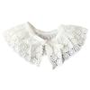 Detachable Kids Girls Lace Scarf Shawl Hollow Embroidered with Shoulder Straps Baby Children Fake Collar 3-8Y