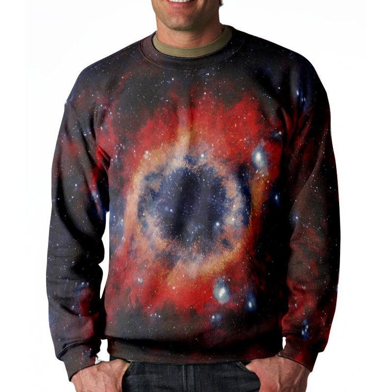 Мужская толстовка с капюшоном Starry Sky Graphic Pattern 3D Printed Top Long Sleeve Oversize Celebrity Neck Pullover Hip Hop Street Men's Clothing
