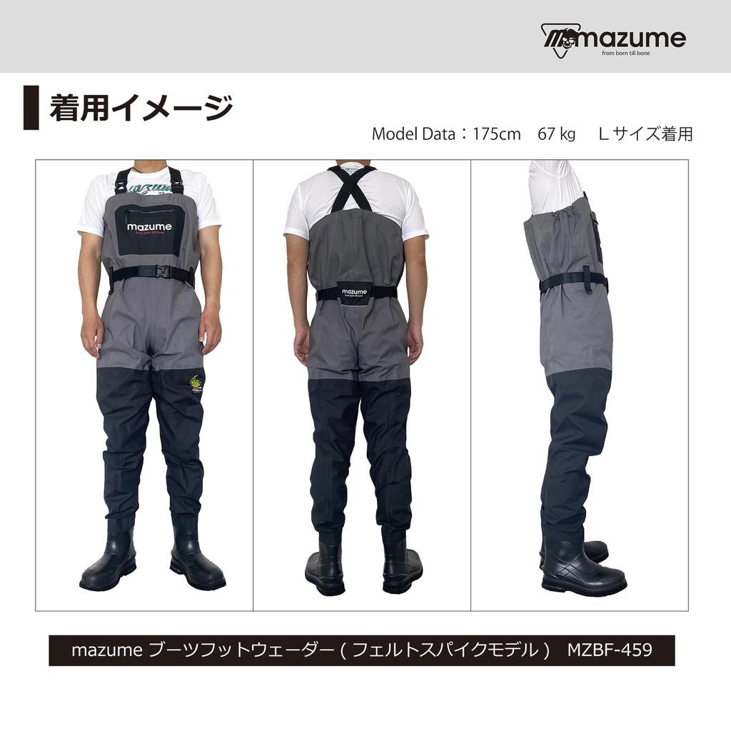 Mazume Boot Foot Waders Charcoal L (Felt Spikes) MZBF-459-02