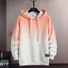 Japanese Style Gradient Color Loose Long Sleeve Hooded Casual Sweatshirt For Teen Boys