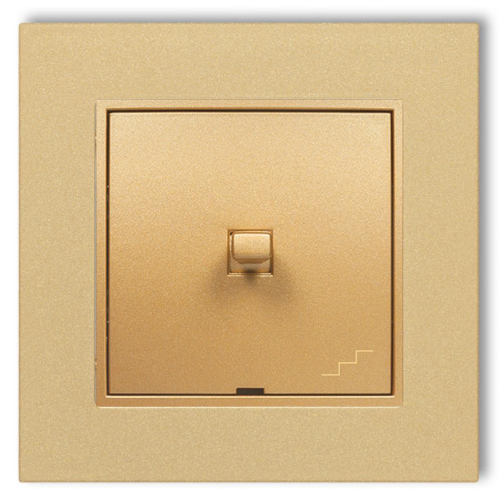Stair switch, USA style, Karlik mini, gold color