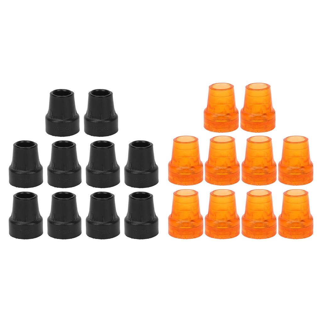 10pcs Crutch Tip Rubber 19mm Inner Diameter Slip Resistance Universal Heavy Duty Walking Cane Tip