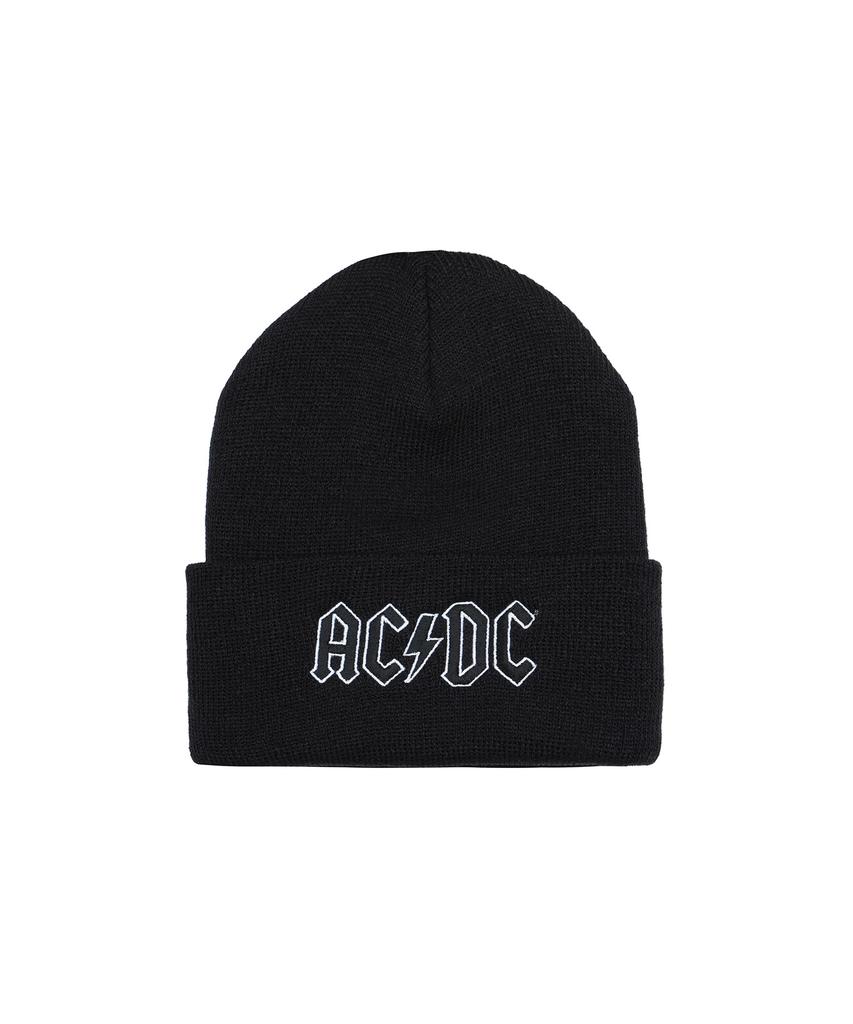Амеликанидюль Вязаная шапка-бини с отворотом Acdc