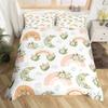 3 Pcs Single Side Printed Duvet Cover Set Queen King Size Animal Plant Flower Leaf Bedding Set Comfortable Soft Skin-Friendly